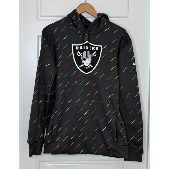 Nike Las Vegas Raiders TEAM ISSUED Crucial Catch Hoodie Gray 2021 Mens M Dry Fit - Picture 1 of 15